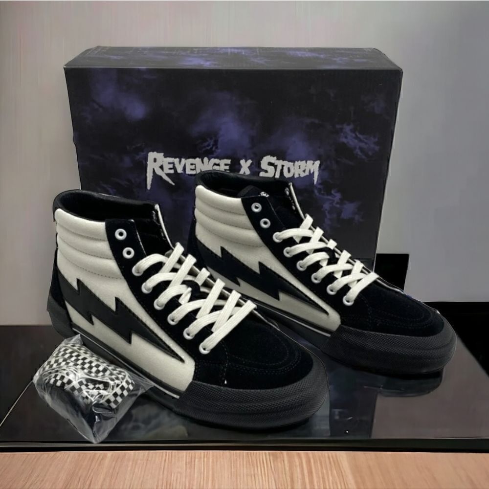 REVENGE x STORM High Top Vol. 2 White Black Mens Size 8 Womans 9.5 NWT